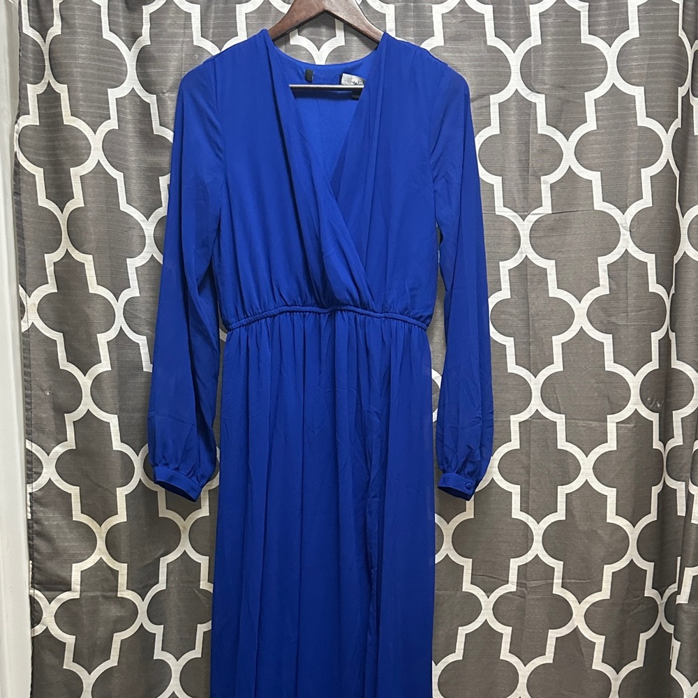 Lulu's Royal Blue Long Sleeve Dress